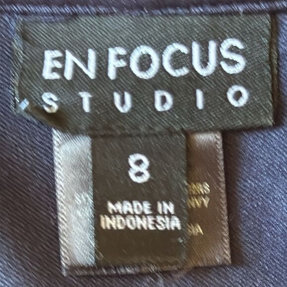 Enfocus Studio High Neck Fit & Flare Dress Size 8 Blue Beige Geometric‎ Lace - Picture 11 of 12